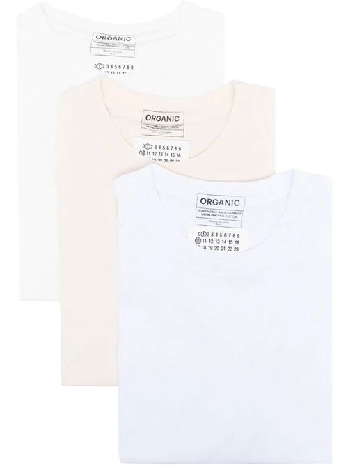 White cotton round neck t-shirt MAISON MARGIELA | S50GC0687S23973963